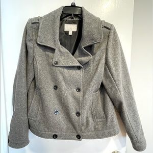 Gray pea coat